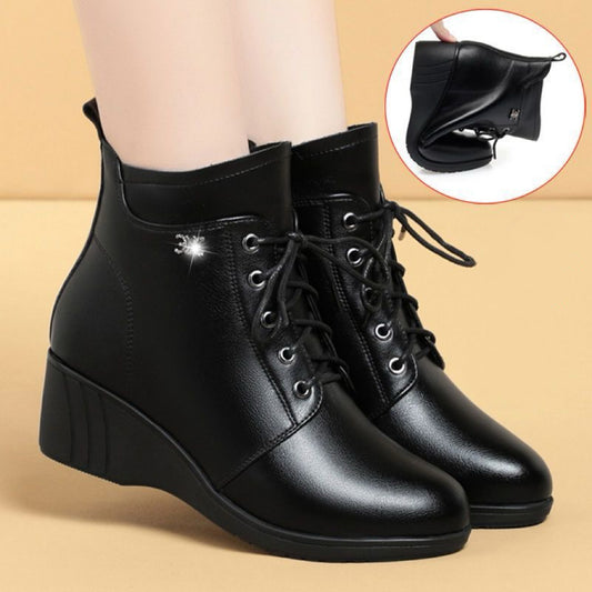 Botas de cuero cómodas de suela blanda