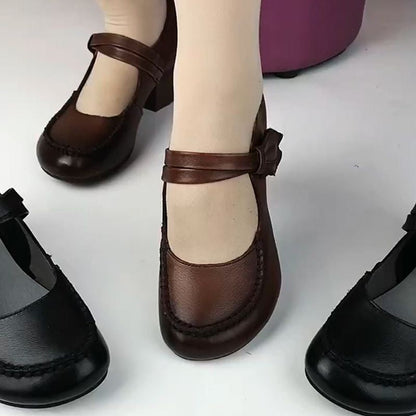 Zapatos casuales de cuero con suela de goma