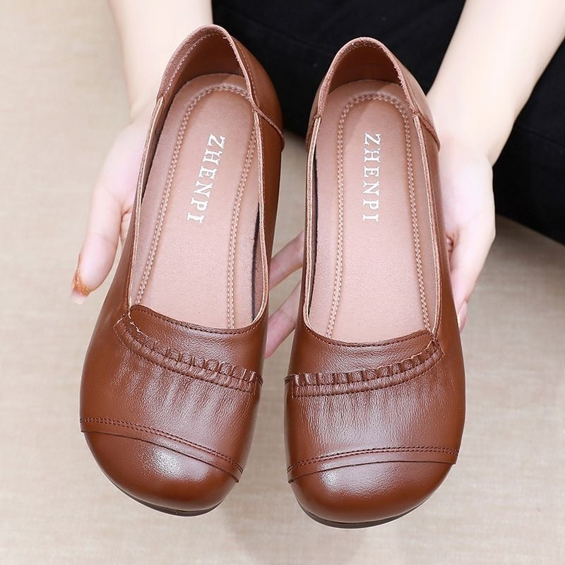 Zapatos planos ligeros de piel suave