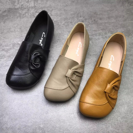 Zapatos de punta redonda antideslizantes con suela de goma