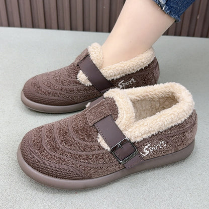 Zapatos de algodón antideslizantes con suela gruesa