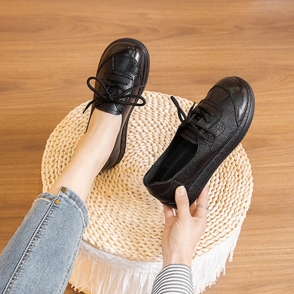 Zapatos de suela blanda de piel de vacuno de grano superior