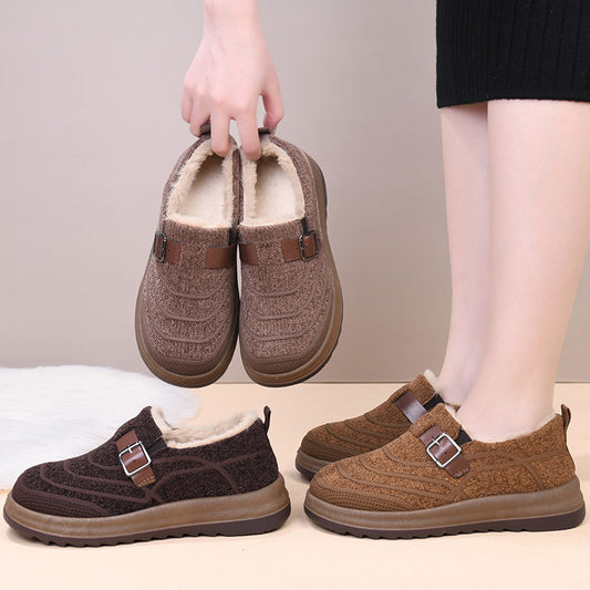 Zapatos de algodón cálido con suela gruesa