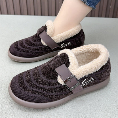 Zapatos de algodón antideslizantes con suela gruesa