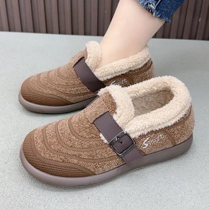 Zapatos de algodón antideslizantes con suela gruesa