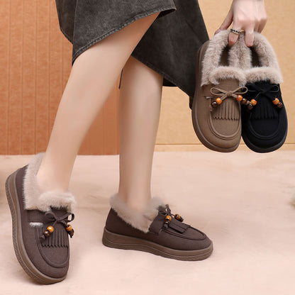 Zapatos con forro polar de estilo retro