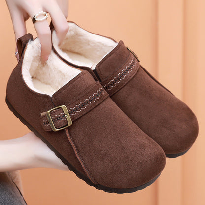 Zapatos retro de algodón cálido