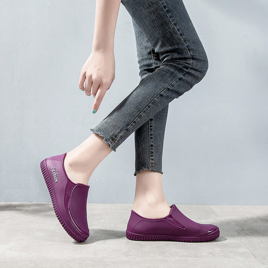 Botas de lluvia planas antideslizantes