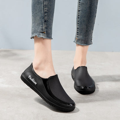 Botas de lluvia planas antideslizantes