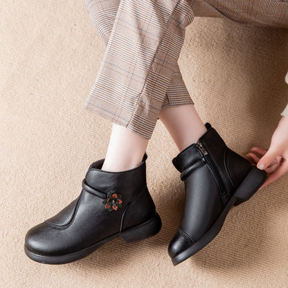 Botines retro florales de suela blanda