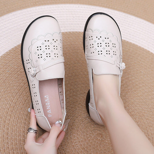 Zapatos de cuero genuino con suela blanda antideslizante