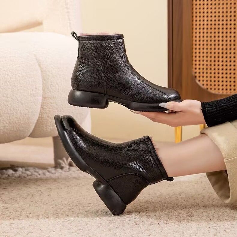 Botas de nieve de piel súper gruesa