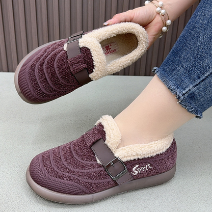 Zapatos de algodón antideslizantes con suela gruesa