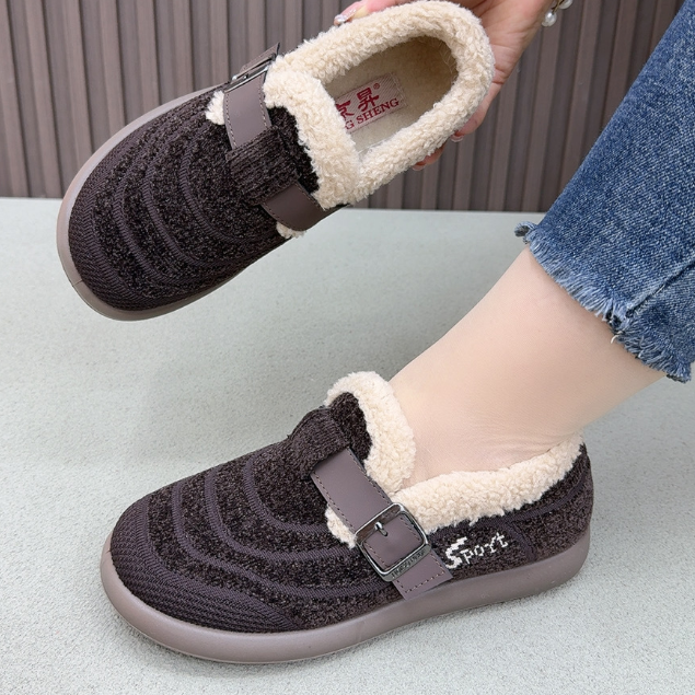 Zapatos de algodón antideslizantes con suela gruesa