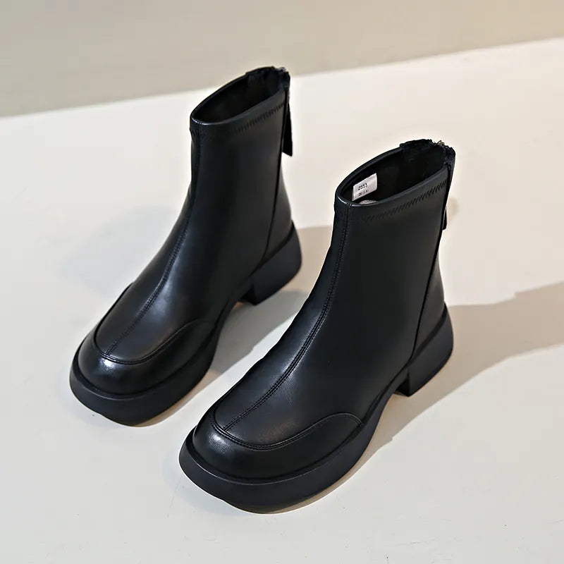 Botas elásticas gruesas de invierno para mujer