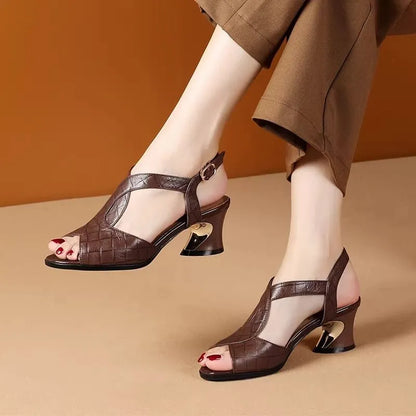 Tacones altos de boca de pez de alta gama