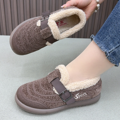 Zapatos de algodón antideslizantes con suela gruesa